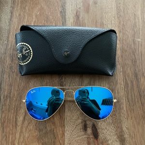 RayBan blue tinted aviators